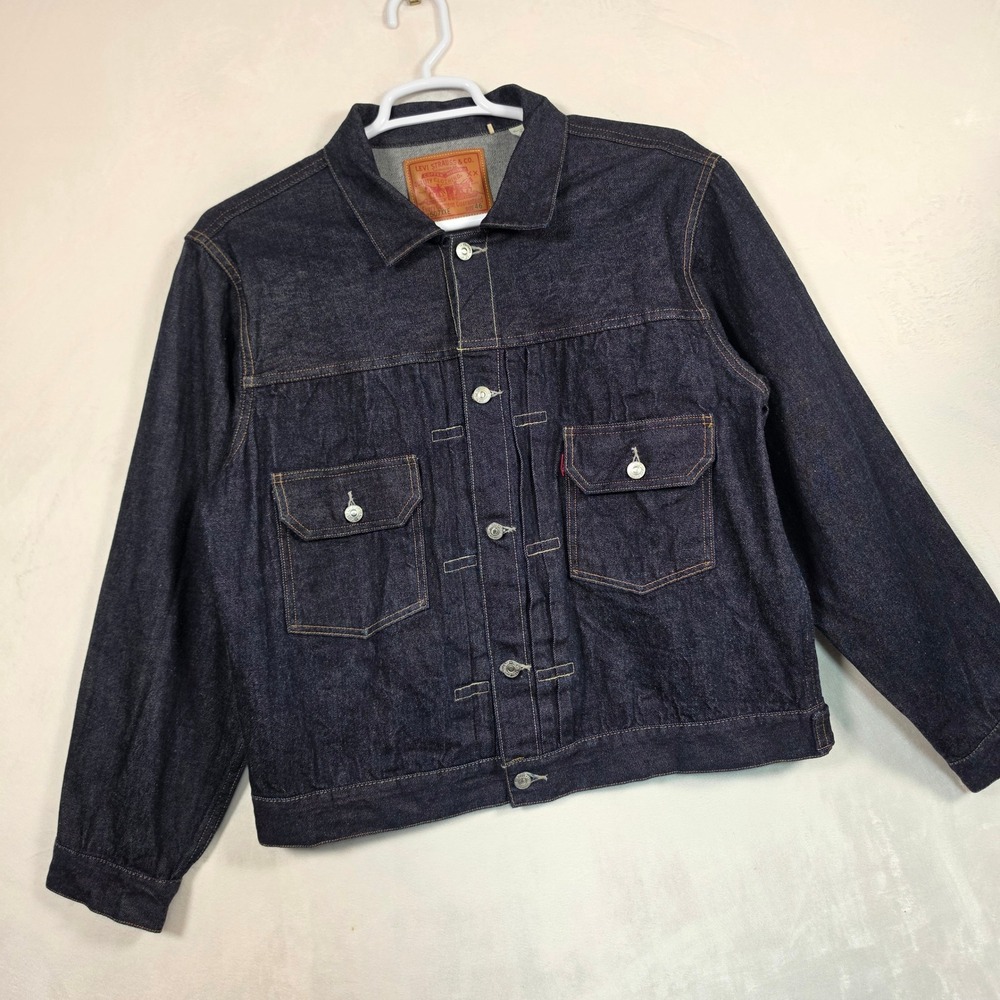 Levi's 507XXE Type II Jacket Mens 46 XXL Dark Indigo Selvedge Japan Big E T-Back - Picture 6 of 16